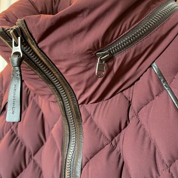 Mackage Burgundy & black trim Quilted Coat - Picture 8 of 11